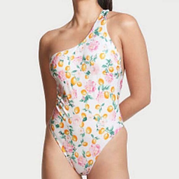 Victoria’s Secret Floral One Shoulder One-Piece Swimsuit Size XL - Picture 1 of 5